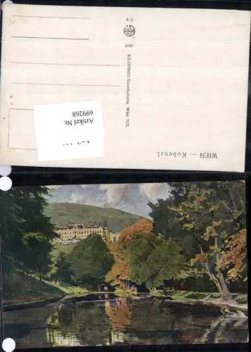 699268 Künstler AK Wien Döbling Kobenzl Cobenzl Teich