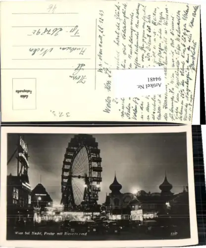 94481,Wien b. Nacht Prater m. Riesenrad