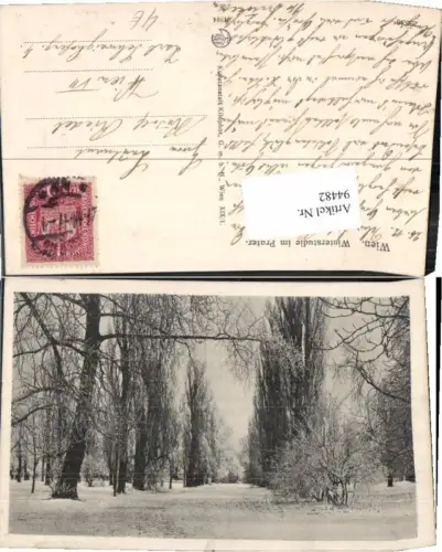 94482,Wien 2 Prater Winterstudie im Prater 1914