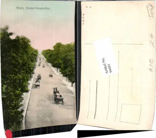 94491,Wien Prater 2 Hauptallee Kutschen 1910
