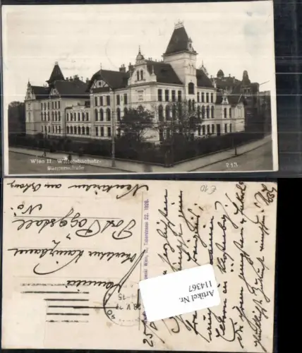 114367,Wien 2 Leopoldstadt Prater Wittelsbachstrasse Bürgerschule Strassenpartie 1926
