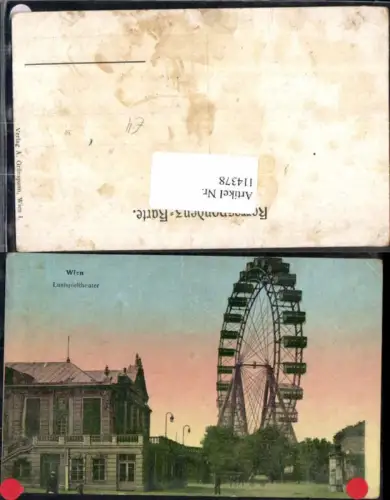 114378,Wien 2 Leopoldstadt Prater Lustspieltheater m. Riesenrad