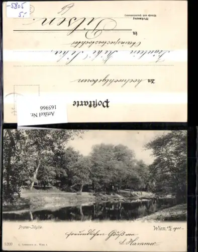 165966,Wien 2 Leopoldstadt Prater Idylle 1901