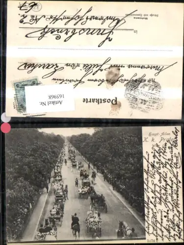 165968,Wien 2 Leopoldstadt K k Prater Hauptallee Kutschen Personen