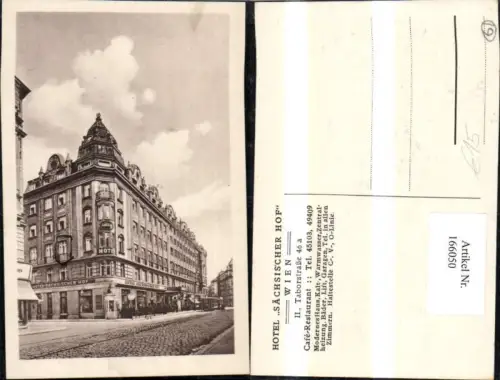 166050,Wien 2 Leopoldstadt Strassenansicht Hotel Sächsischer Hof Strassenbahn
