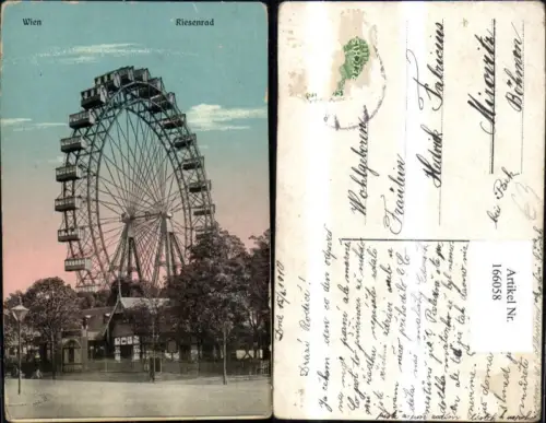 166058,Wien 2 Leopoldstadt Prater Riesenrad 1910