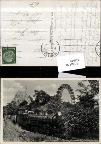 224929,Wien Leopoldstadt Prater Liliputbahn m. Riesenrad u. Hochschaubahn