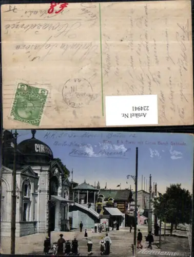 224941,Wien Leopoldstadt K. k. Prater m. Circus Busch Gebäude