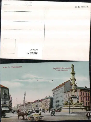 239250,Wien Leopoldstadt Praterstraße Tegetthoff-Monument Straßenansicht