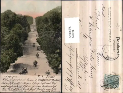 248421,Wien Leopoldstadt K. k. Prater Haupt-Allee