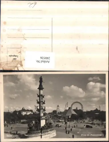248526,Wien Leopoldstadt Praterstern Tegetthoff-Denkmal m. Kino u. Riesenrad