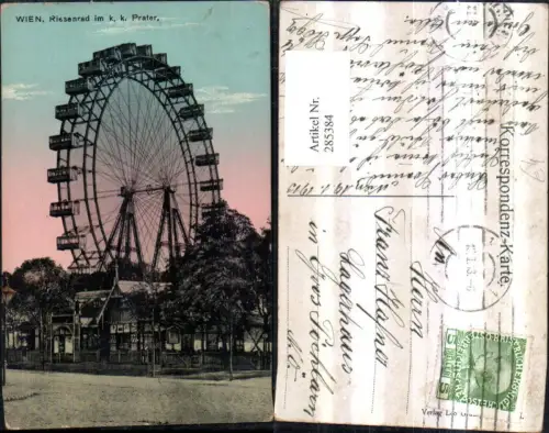 285384,Wien Leopoldstadt Riesenrad im k. k. Prater