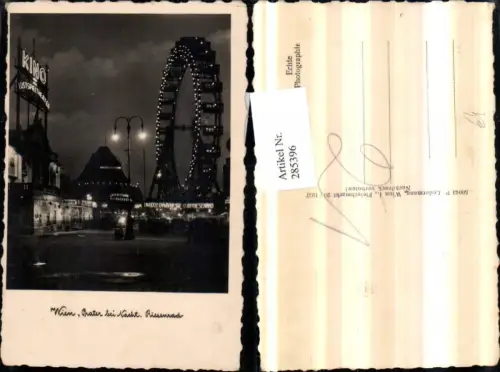 285396,Wien Leopoldstadt Prater b. Nacht Riesenrad Kino