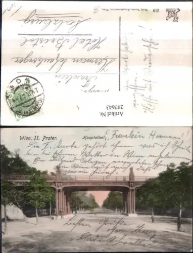 297643,Wien Leopoldstadt Prater Hauptallee Straßenansicht Brücke