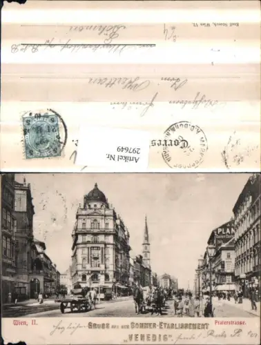 297649,Wien Leopoldstadt Praterstraße Straßenansicht Kutsche