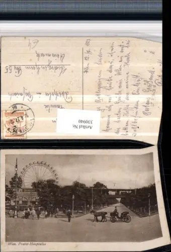 330940,Wien Leopoldstadt Prater-Hauptallee Riesenrad Kutsche Brücke