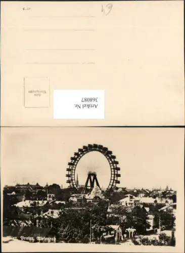 368087,Foto AK Wien Leopoldstadt Prater Riesenrad