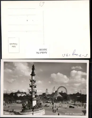 368100,Wien Leopoldstadt Praterstern Tegetthoff-Monument Riesenrad