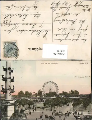 368118,Wien Leopoldstadt Praterstern Tegetthoff-Monument Riesenrad