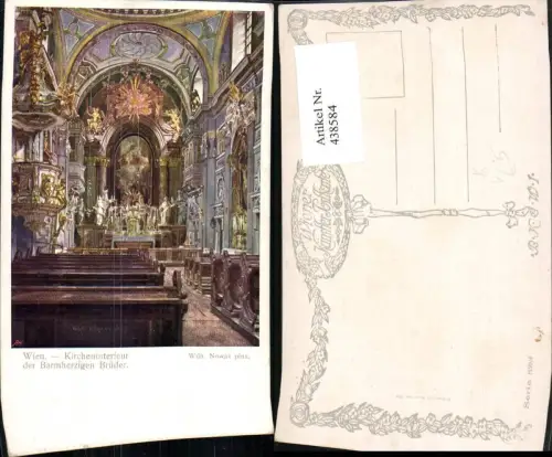 438584,Künstler AK Wilh. Nowak Wien Leopoldstadt Kirche d. Barmherzigen Brüder pub B.K.W.I. 899/4