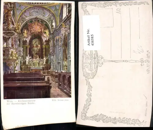 438585,Künstler AK Wilh. Nowak Wien Leopoldstadt Kirche d. Barmherzigen Brüder pub B.K.W.I. 899/4