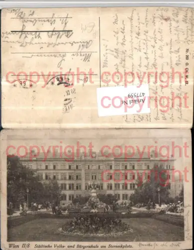 477559,Wien Leopoldstadt Sterneckplatz Städtische Volks- und Bürgerschule