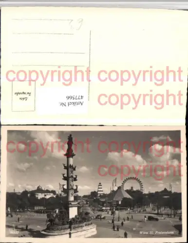 477566,Wien Leopoldstadt Prater Praterstern Tegetthoff-Monument Riesenrad