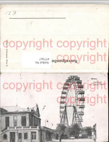477567,Wien Leopoldstadt Prater Riesenrad u. Jantsch-Theater