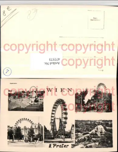 477575,Wien Leopoldstadt Prater Riesenrad Hochschaubahn Liliputbahn Mehrbildkarte