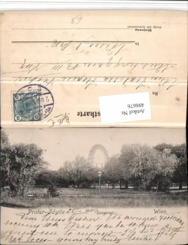 498676,Wien Leopoldstadt Prater Idylle Riesenrad