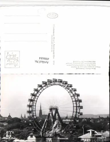 498684,Wien Leopoldstadt Prater Riesenrad