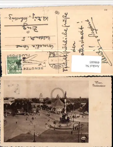 498685,Wien Leopoldstadt Praterstern Tegetthoff-Monument Riesenrad