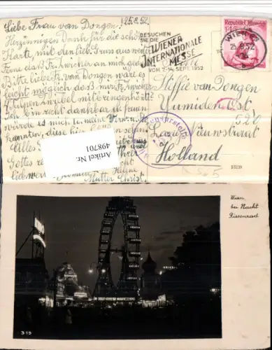 498701,Wien Leopoldstadt b. Nacht Riesenrad Kino Zensurstelle Stempel
