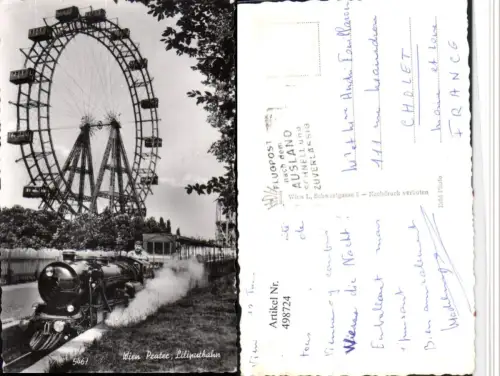 498724,Wien Leopoldstadt Prater Liliputbahn Riesenrad