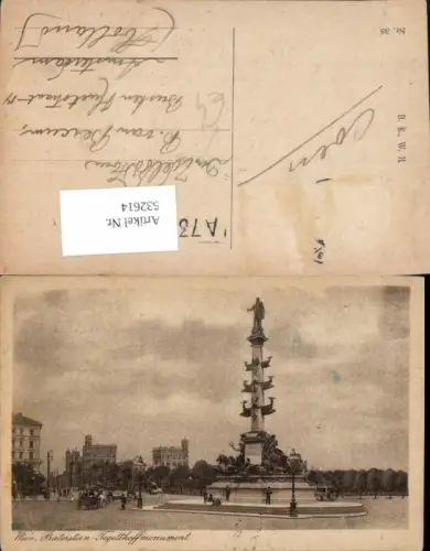 532614,Wien 2 Leopoldstadt Praterstern Tegetthoffmonument Kreisverkehr