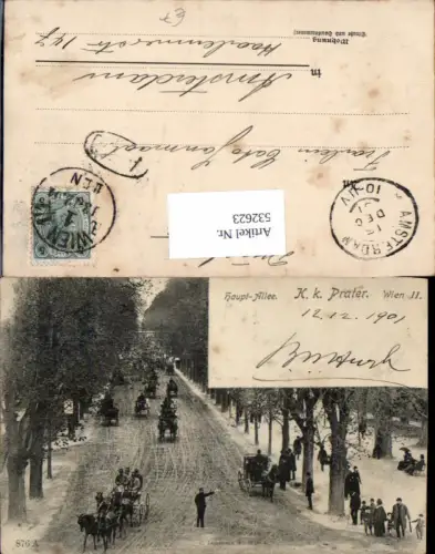 532623,Wien 2 Leopoldstadt Haupt-Allee K.K. Prater Kutschen pub Ledermann 876 A