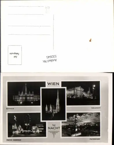 532645,Wien 2 Leopoldstadt Praterstern bei Nacht