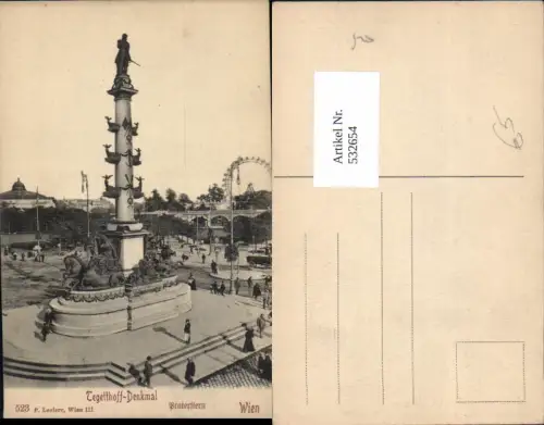 532654,Wien 2 Leopoldstadt Tegetthoff Denkmal Praterstern pub Ledermann 523