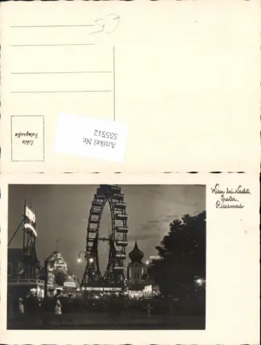 555512,Wien Leopoldstadt bei Nacht Prater Riesenrad Kino