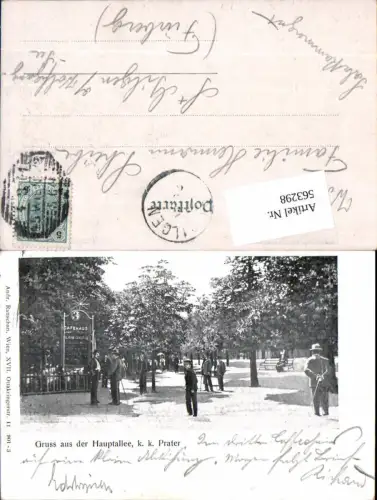 563298,tolle AK Wien Leopoldstadt Gruß aus der Hauptallee k. k. Prater Cafehaus