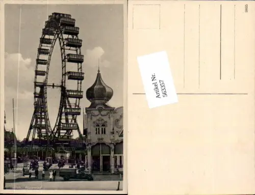 563357,Wien Leopoldstadt Riesenrad im Prater m. Auto Oldtimer