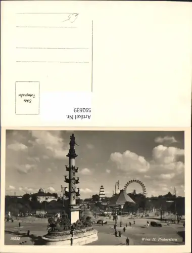 592639,Foto Ak Wien Leopoldstadt Praterstern Tegetthoff-Denkmal Vienna