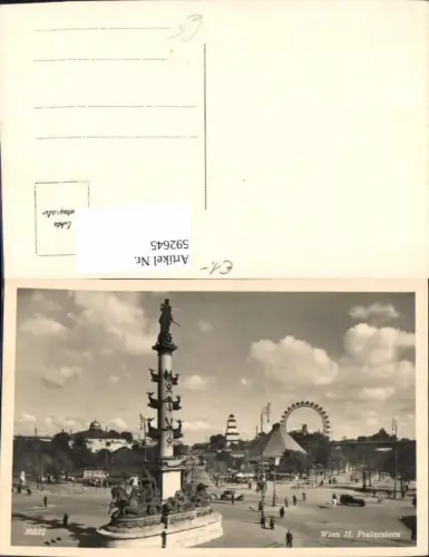 592645,Foto Ak Wien Leopoldstadt Praterstern Tegetthoff-Denkmal Vienna