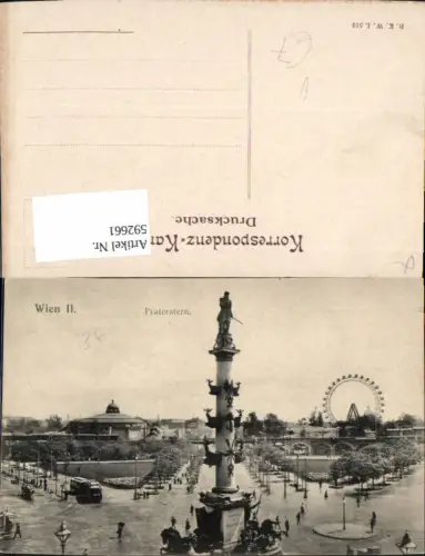 592661,Wien Leopoldstadt Praterstern Tegetthoff-Denkmal Vienna pub B.K.W.I. 512