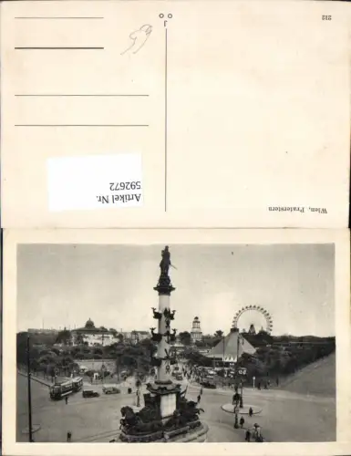 592672,Wien Leopoldstadt Praterstern Tegetthoff-Denkmal Vienna