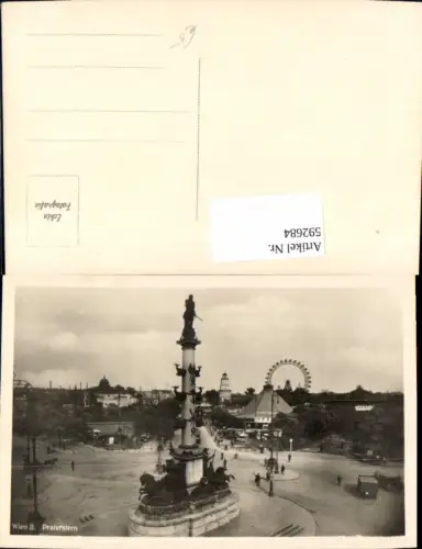 592684,Foto Ak Wien Leopoldstadt Praterstern Tegetthoff-Denkmal Vienna