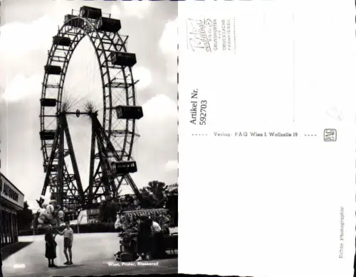 592703,Foto Ak Wien Leopoldstadt Prater Riesenrad Luftballons Vienna