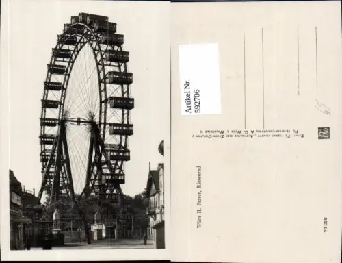 592706,Foto Ak Wien Leopoldstadt Prater Riesenrad Vienna