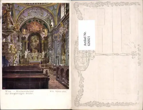 626921,Wilh. Nowak Wien Vienna Leopoldstadt Kircheninterieur Barmherzigen Brüder pub B.K.W.I. 899/4