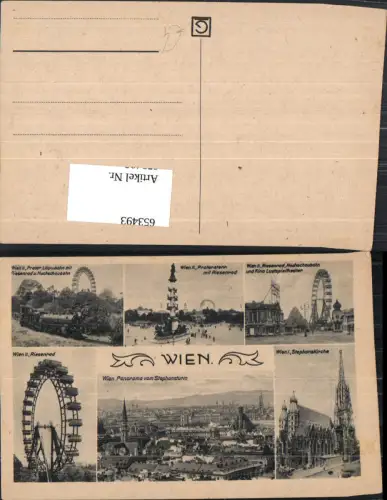 653493,Mehrbild Ak Wien Vienna Leopoldstadt Prater Riesenrad Praterstern